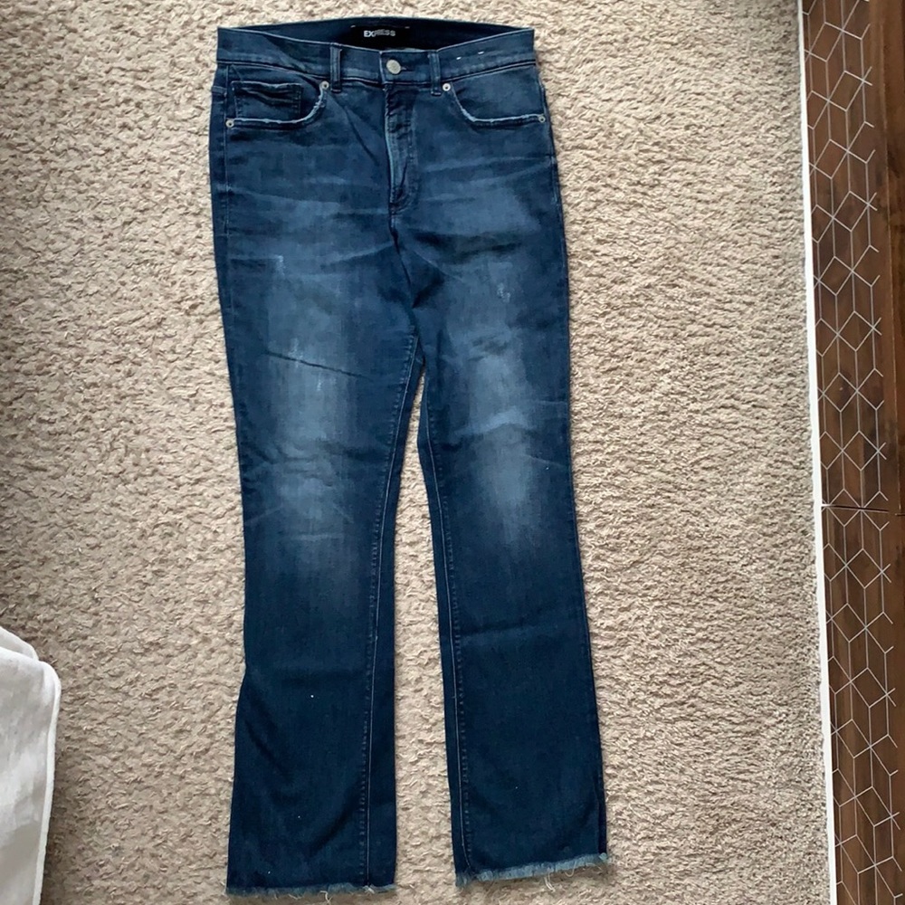 Express Barely Boot High Rise Jeans
